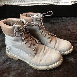 Grey Timberland boots